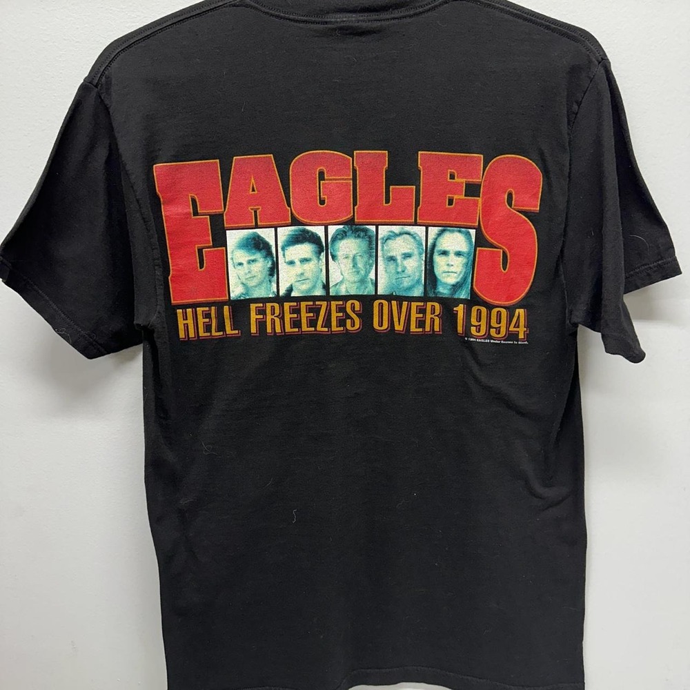 Vintage Eagles Hell Freezes Over 1994 Tour T-Shirt Hotel California Black M - Picture 2 of 3